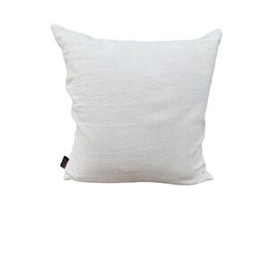 UGG Light Gray Woven Knit Square Throw Pillow‎ with Leather Logo Patch